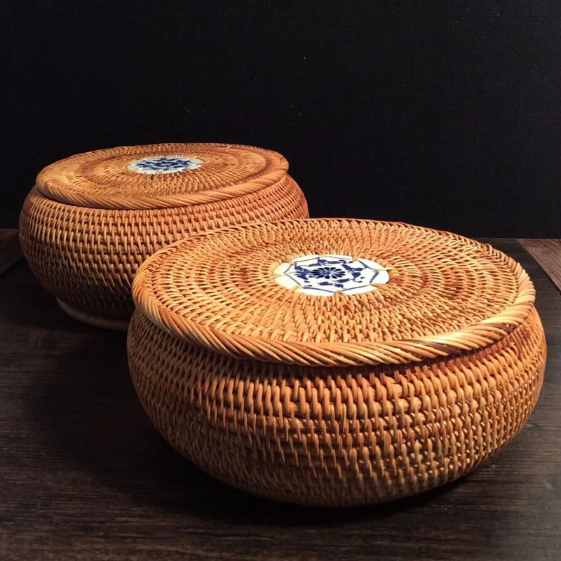 100% вьетнамская Осенняя ротанговая чайная коробка ручной работы для чая пуэр