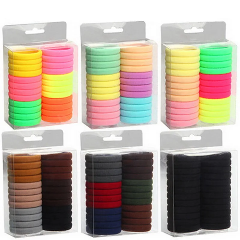 24 Pcs Elastic Nylon Headbands For Women Girls Her Rubber Bands Crude Hair Ties Scrunchies Headdress Kids Accessories |