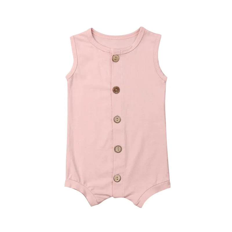 Летняя одежда для новорожденных мальчиков и девочек однотонный хлопковый
