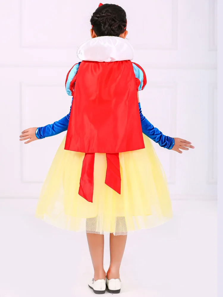 

Tutu and Velvet Patchwork Princess Snow White Carneval Costumes Kids Cartoon Fancy Dress Party for 2 To 11 Years Old Girls