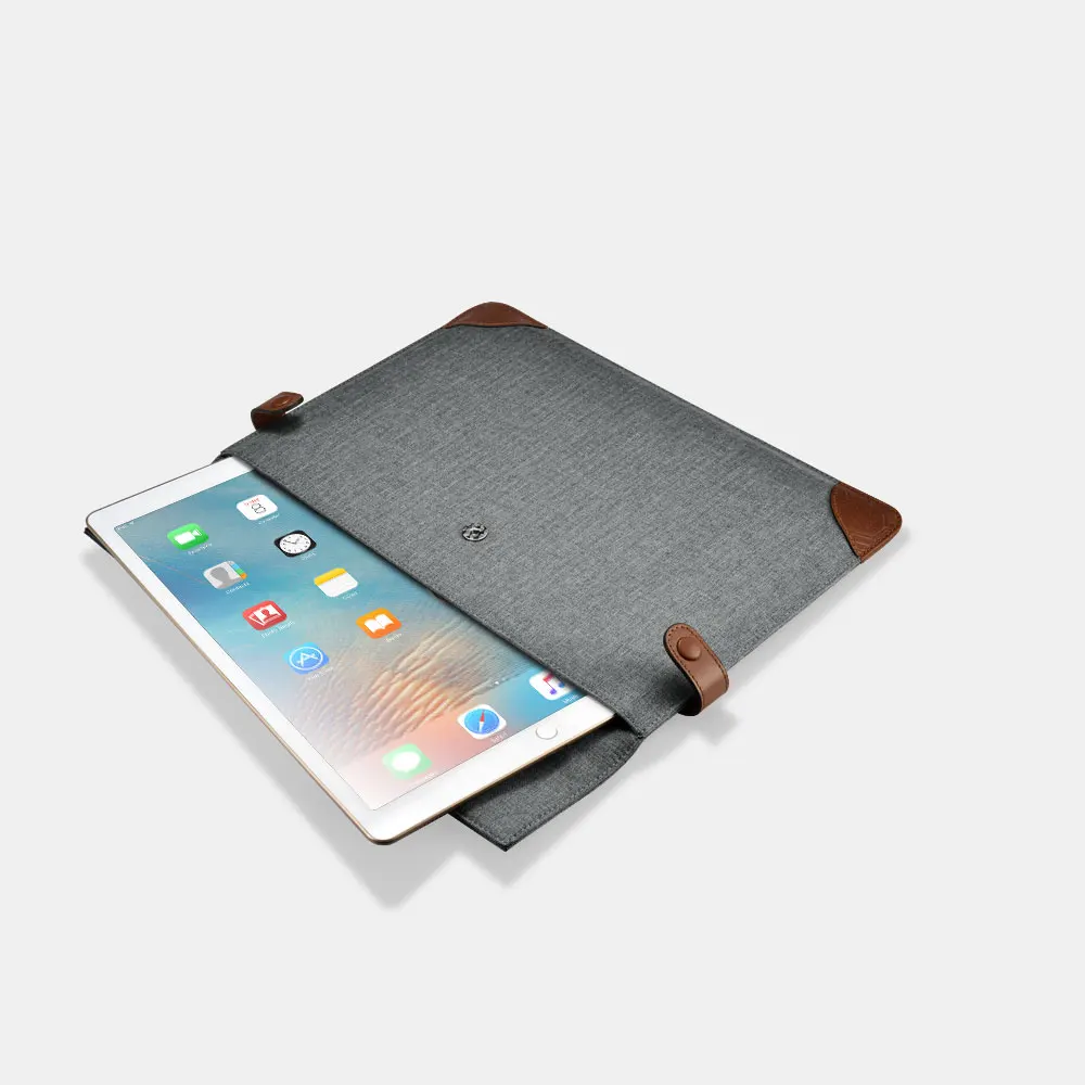 Icarer бренд для iPad Pro 12 9 чехол ткань + кожаный рукав планшета с двумя кнопками