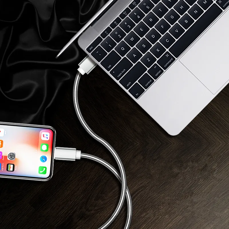 Кабель Tikono USB Type C/Micro/Lightning для телефонов iPhone/Android металлический|Кабели мобильных