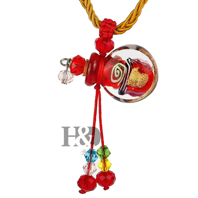 1 шт. ручной работы кристалл Духи ожерелье барокко (со шнуром) духи сосуд для