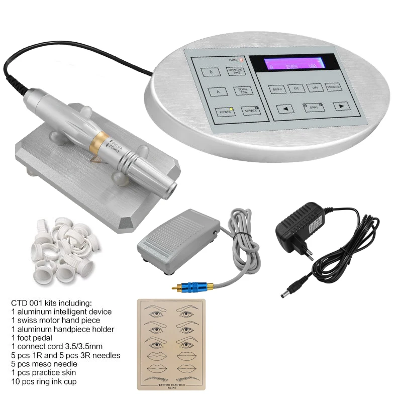 

Профессиональная Интеллектуальная цифровая тату-ручка для бровей и губ, швейцарская ручка, алюминиевая ручка для перманентного макияжа, ма...