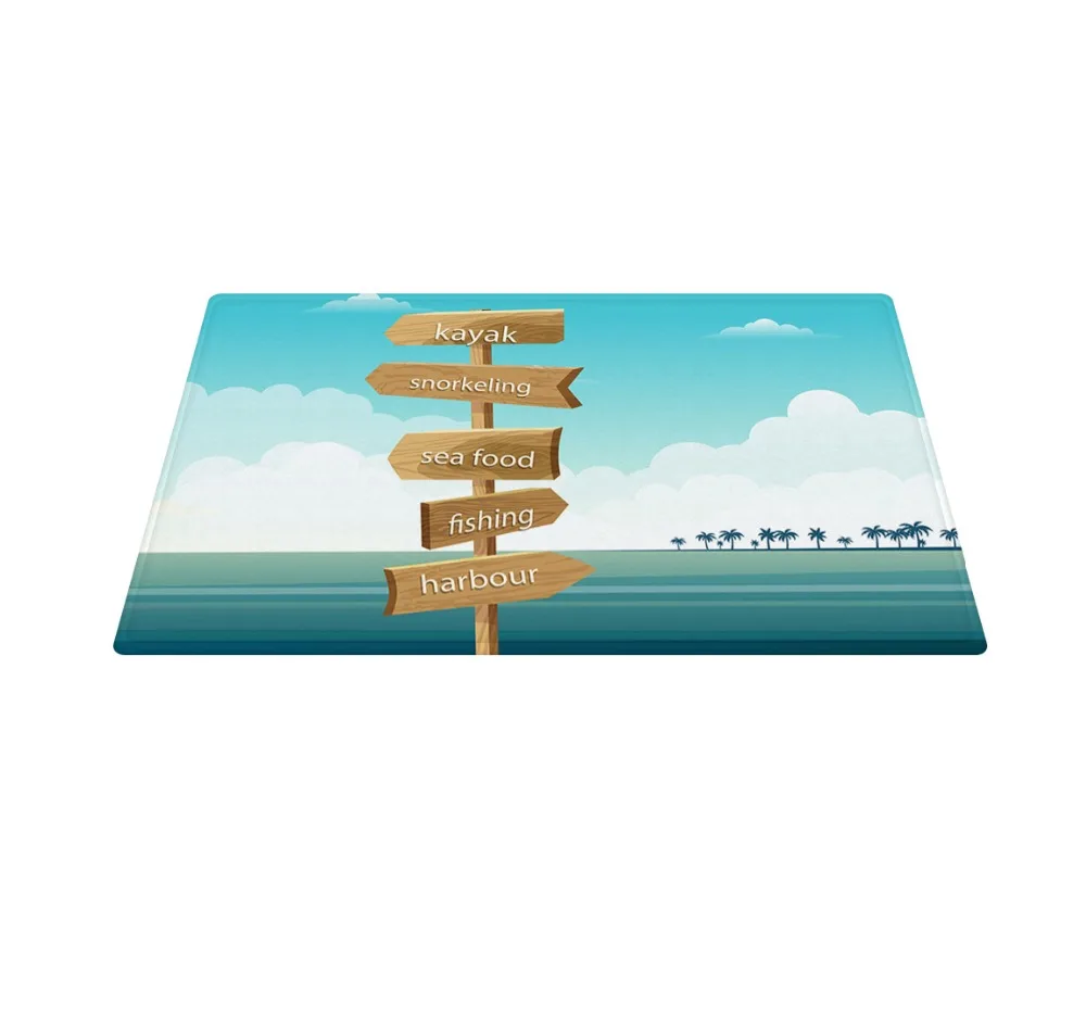 Серая доска с индикатором морская Каяка рыболовная занавеска для душа ковриком