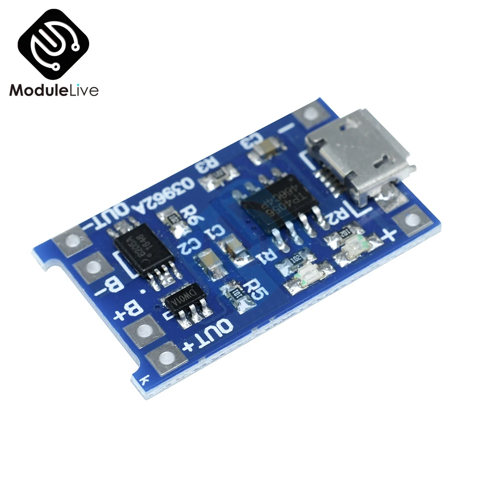 5 шт. зарядная плата с двумя функциями Micro USB В 1A 18650 TP4056|Соединители| |