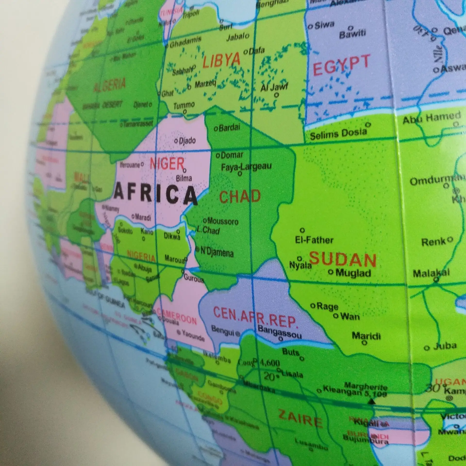 16 inches Inflatable World Globe Map Balloon Ball Earth Tellurion Home Decorative Ornament Beach Play Toys Kids Toy|Воздушные шары и