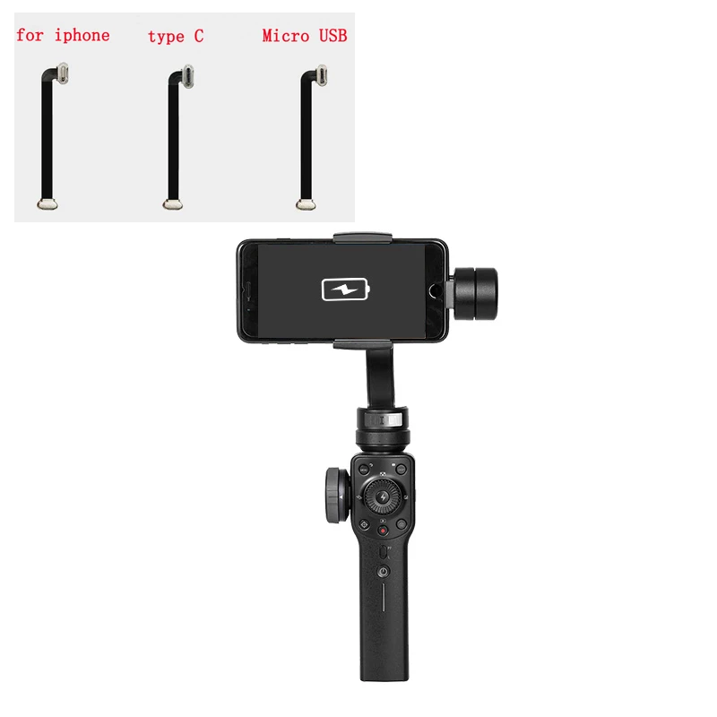 Мини 75 мм Zhiyun Гладкий 4/3 бесшовный зарядный кабель Gimbal Charge Micro USB Type C для Samsung/Iphone 7 8