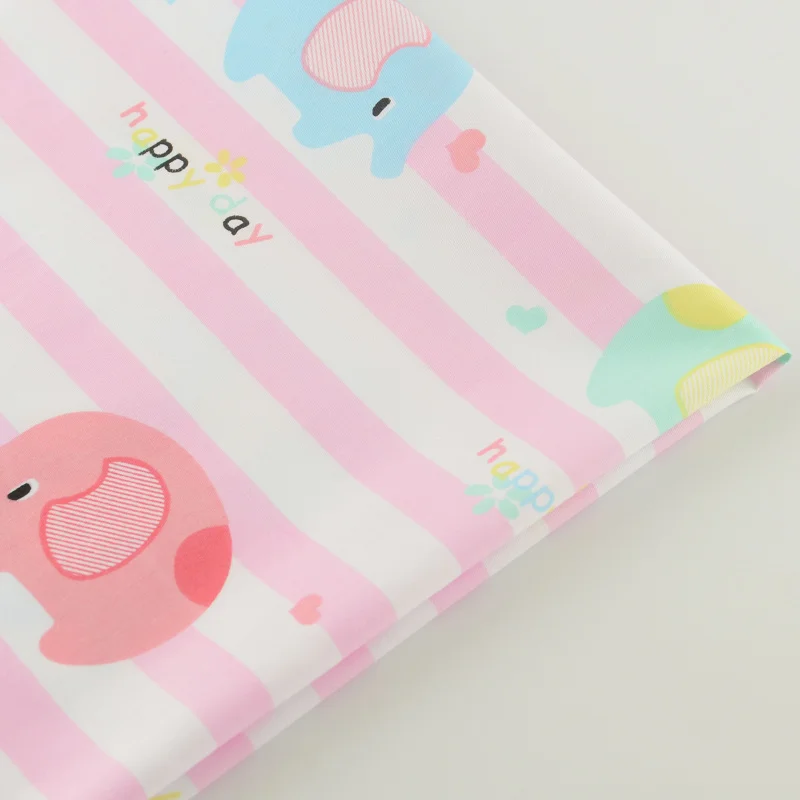 Счастливый Слон Дизайн Текстиль для дома 100% хлопок Ткань украшения саржа