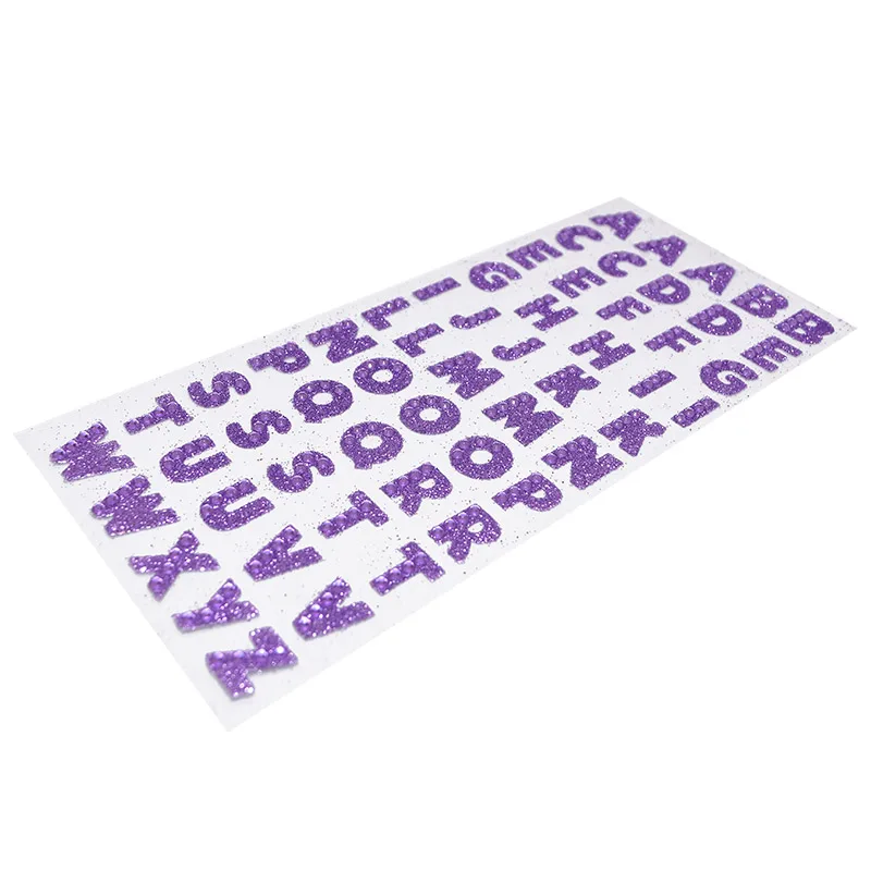 1 Sheet Glitter Alphabet Letter RhinestonesStickers Self Adhesive Gold/silver Words Stick On Scrapbooking DIY Handmade Book Deco