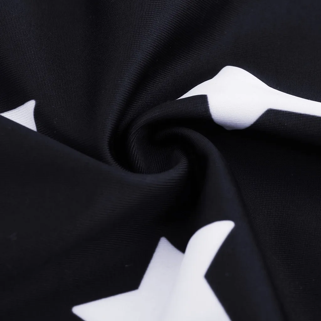 Женский цельный купальник для беременных с v образным вырезом и принтом звезд