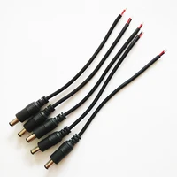 10pcslot 5 5x2 1mm dc power plug connector cable for dc 12v 24v cctv led strip light