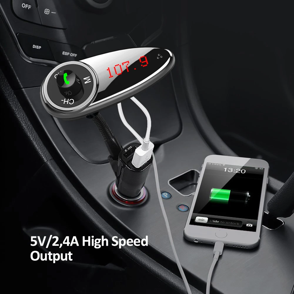 Автомобильный MP3 плеер Nulaxy Bluetooth fm передатчик Hands free автомобильный комплект радио