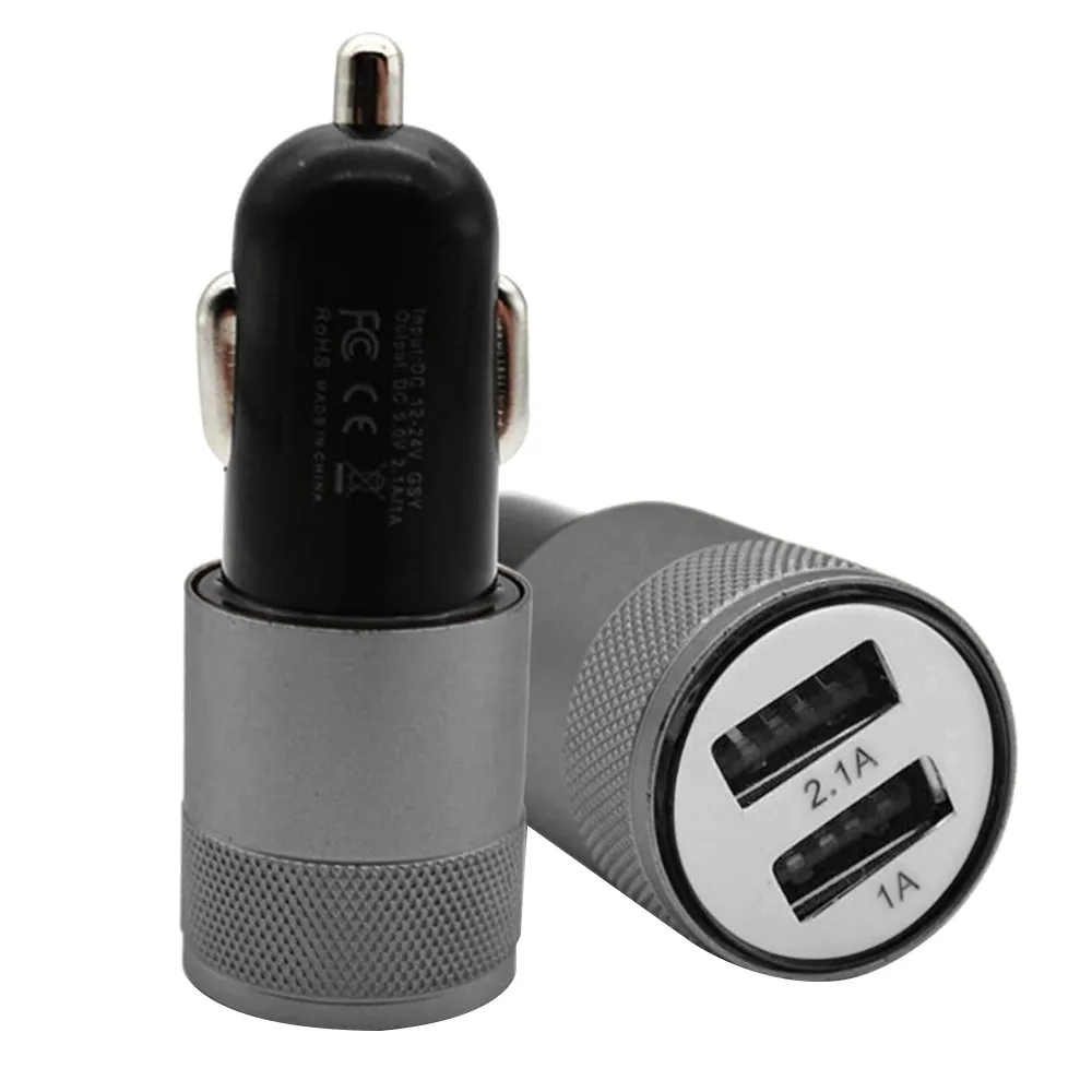 Двойной порт USB Автомобильное зарядное устройство Универсальный 5 в 3.1A Быстрая зарядка мини 2 порта Переходник USB для зарядки в машине для смарт мобильного телефона# N