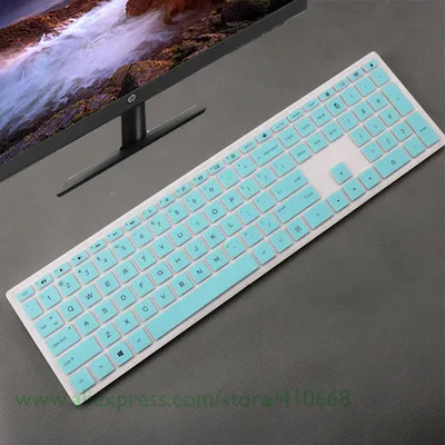 Skyblue Desktop Keyboard Cover Protector Skin Computer For HP Pavilion All-in-One PC 24-xa 24-xa0002a 24-xa0300nd 24-xa0051hk 23.8 inch - Цвет: Skyblue
