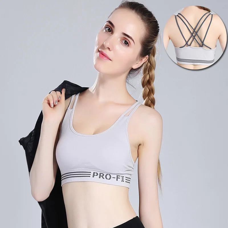 2017 г. пикантные Back Sports Bra Для женщин Фитнес Йога Бюстгальтеры для дышащая