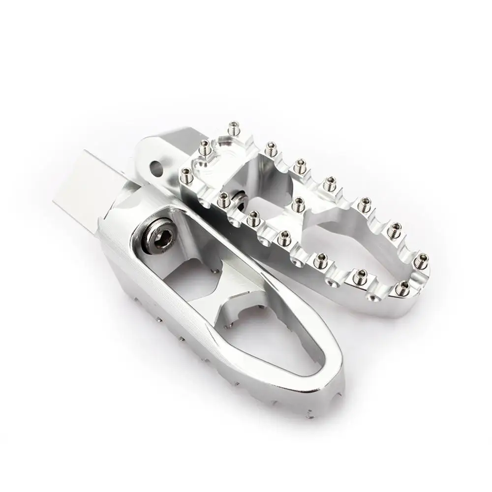 BIKINGBOY Billet Aluminum CNC Rear Footpegs Foot Pegs For Ducati Scrambler All Models Years Black &amp Silver Titanium | Автомобили и