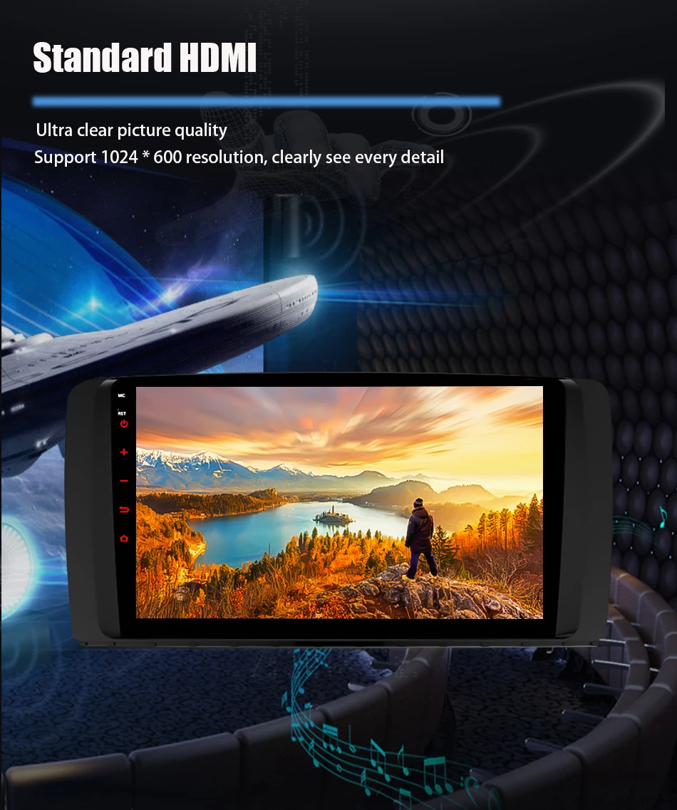 1024*600 Восьмиядерный Android 9,0 автомобильный DVD для Mercedes Benz AMG/R класс W251 R280 R300 R320 R350 gps Радио стерео 4 Гб ram 64 Гб rom