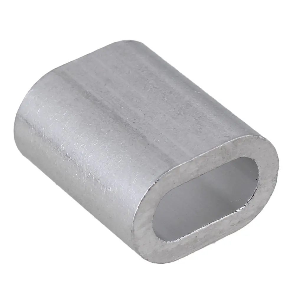 6 мм овальная форма серебристая алюминиевая опрессовочная петля трос зажимные