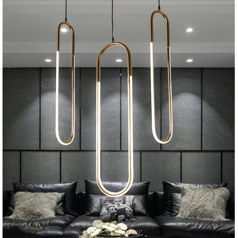 Europe Modern Ellipse Loft Led Pendant Lights Bedside Lamp Parlor Restaurant Hanging Lighting Italian Designer Luminaire Fixture | Освещение