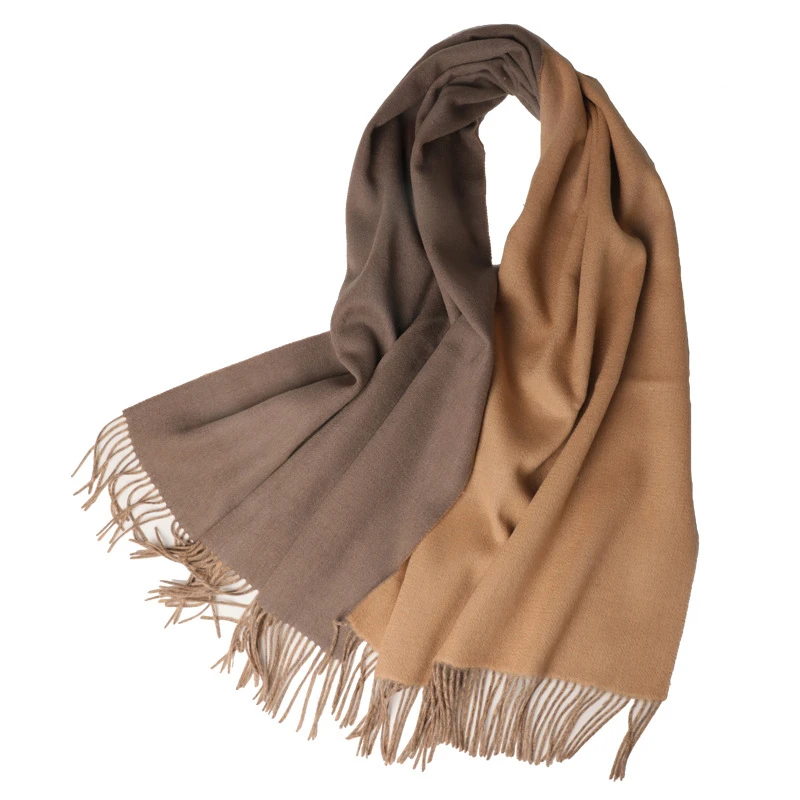 

double face color 100%lambswool fashion big thick scarfs shawl pashmina blanket 70x200cm wholesale retail