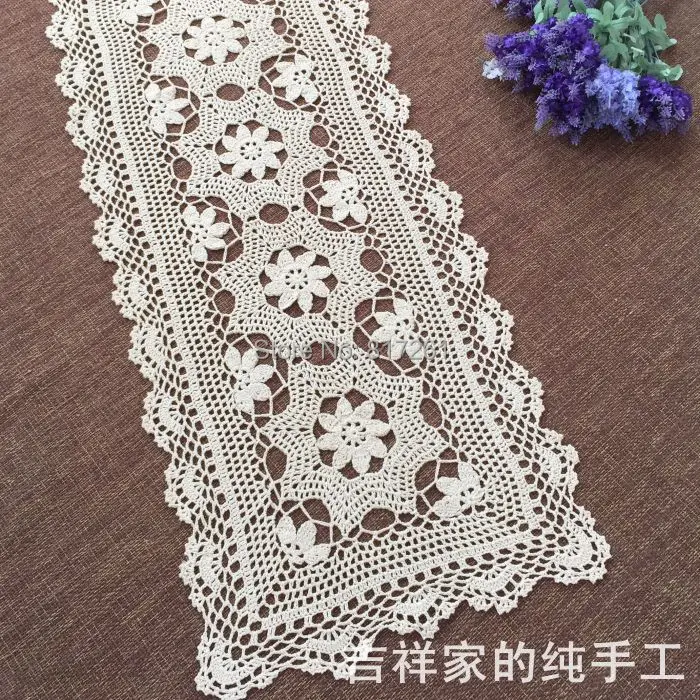 2015 Новое прибытие Хлопок Вязание крючком кружева настольная дорожка для