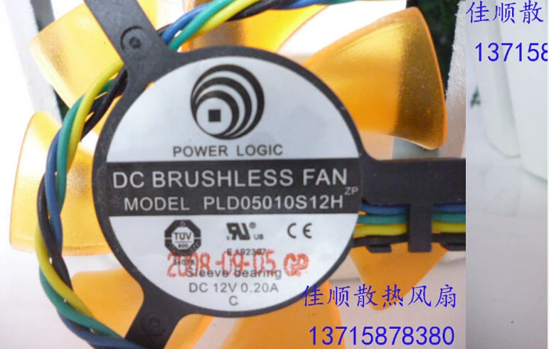Вентилятор графической карты Zotac 8500GT 8600GT 9400GT 9500GT GT210 PLD05010S12H отверстие 4 5*4 5 см DC 12 В