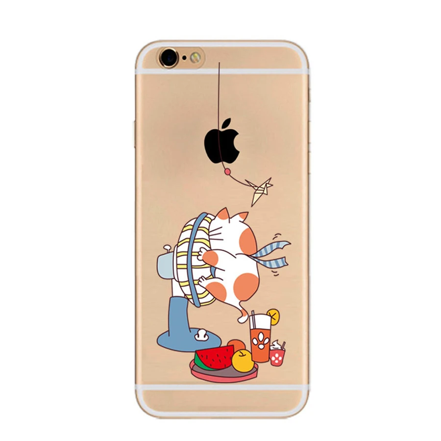 Tmalltide чехол для телефона Iphone 7 8 plus X прозрачным рисунком Грязезащищенная