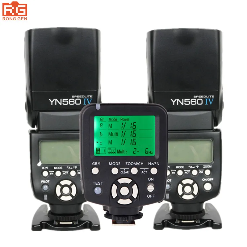 Беспроводная вспышка контроллер Yongnuo YN560IV 560IV для Nikon DSLR D100 D90 D80 D3000 D5000 2 шт.|yongnuo