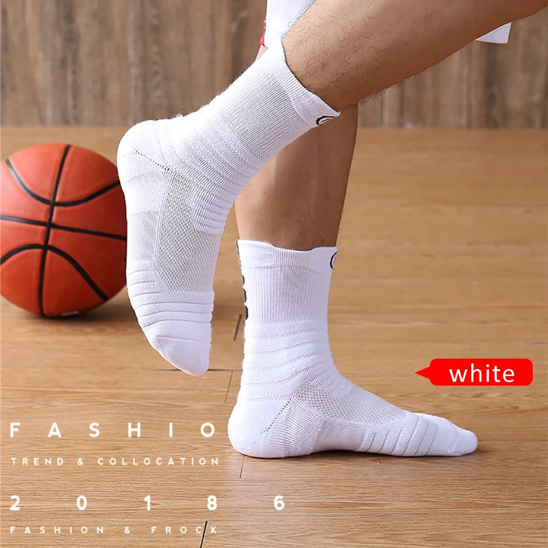 

5 Pairs/Lot Athletic Sport Socks For Men Cotton Mountain Climbing Hiking Anti-Bacterial,Breathable,Warm Basketball Terry Socks