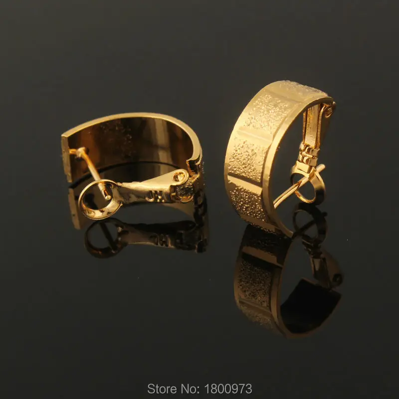 New Trendy . Gold Filled Hoop Earrings For Women Exquisite pattern Earings Fashion Jewelry Free Shipping | Украшения и аксессуары