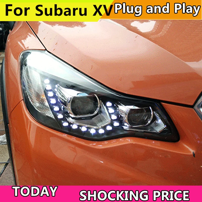 Стайлинга автомобилей Фара для Subaru XV 2012-2015 головной светильник s светодиодный