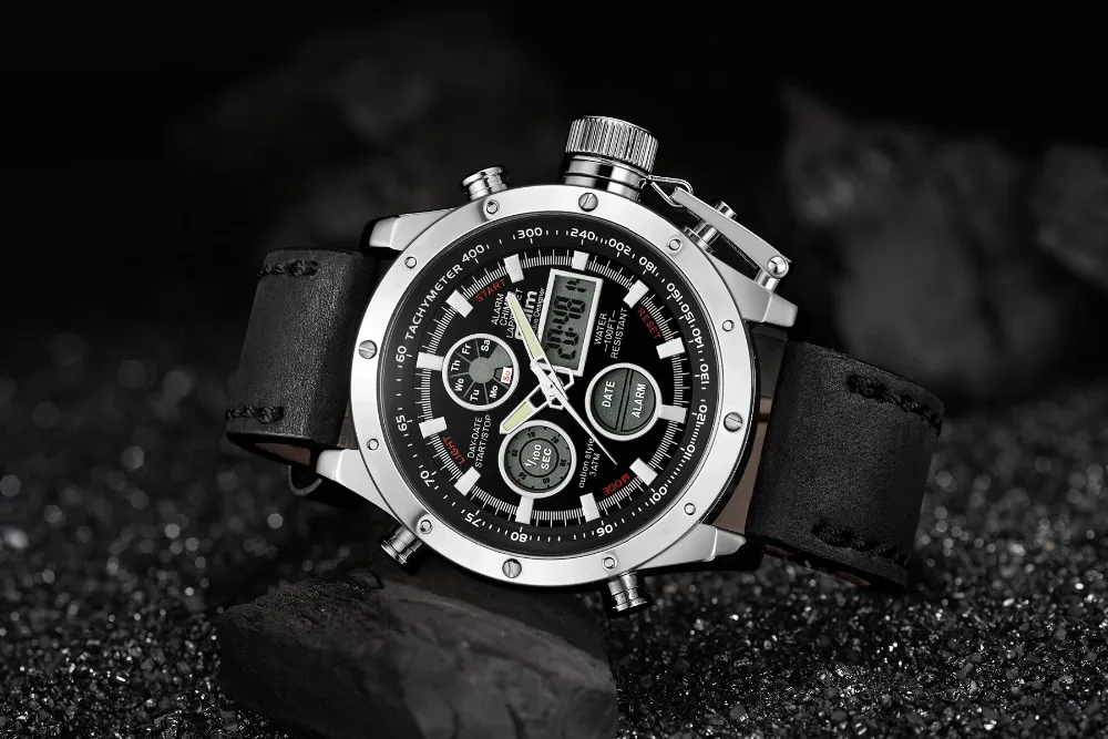 OULM Брендовые мужские спортивные часы кварцевые Многофункциональные военные