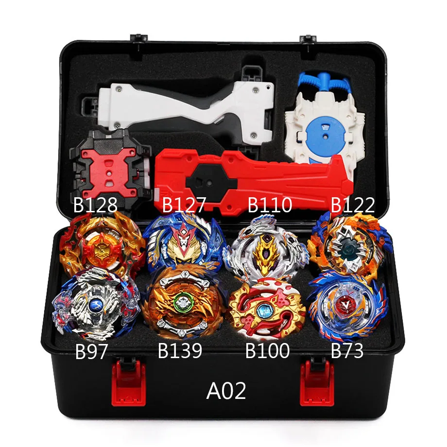 Beyblade Burst Bayblade набор 8 Beyblades + 4 пусковых установки 1 ручка Bey Blade Набор волчок