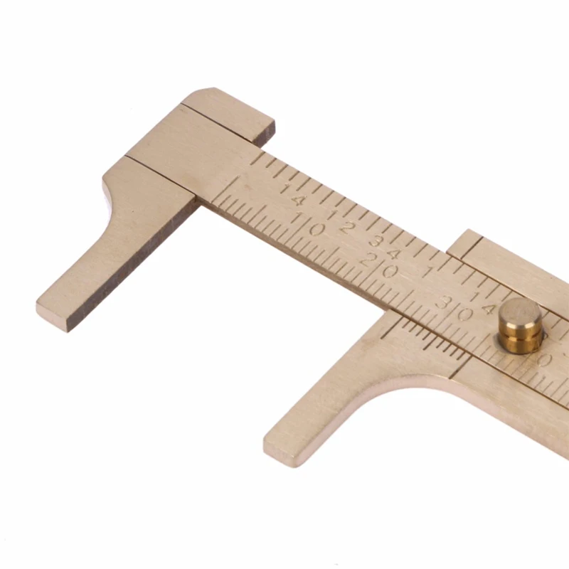 1 шт. Карманный 80 мм Мини раздвижной DIY штангенциркуль металлический латунный