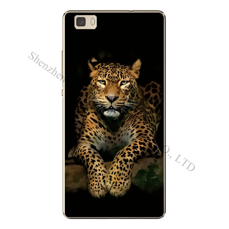 Для P8 удобный телефонный Футляр Прохладный зверь Волк тигр из мягкого силикона с