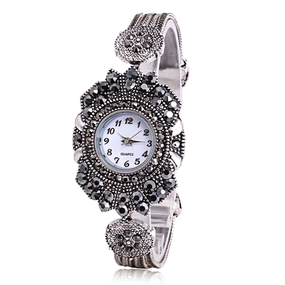 C Женские круглые часы с бриллиантовым браслетом, аналоговые кварцевые наручные часы с механизмом, браслет Relogios Feminino, Прямая поставка - Цвет: C