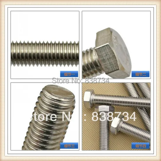 

M3 * 12 болты с шестигранной головкой из нержавеющей стали A2-70 (100 шт./лот)