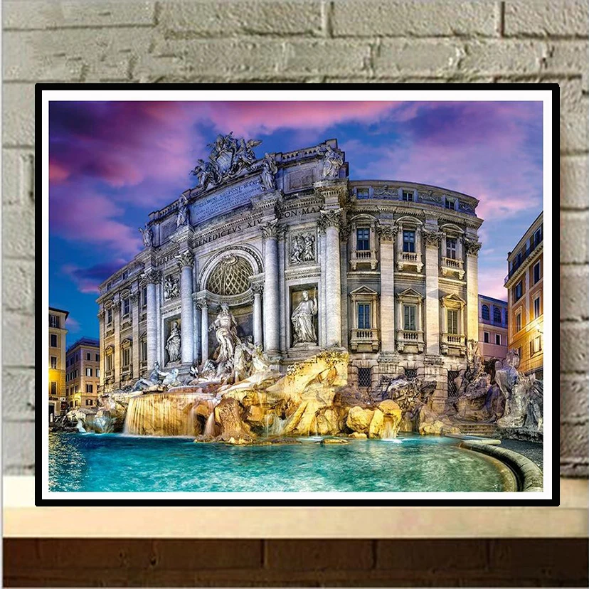 Алмазная живопись Roman Trevi Fountain 5D алмазная вышивка крестом мозаика Daimant стразы по