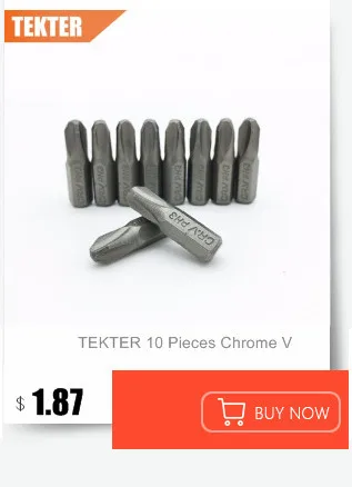 TEKTER 10 шт. хром ванадиевой Cr-v сталь#3 позиционная отвертка 25 мм шестигранный хвостовик крутящий момент PZ3 отвертка Набор инструментов Chave