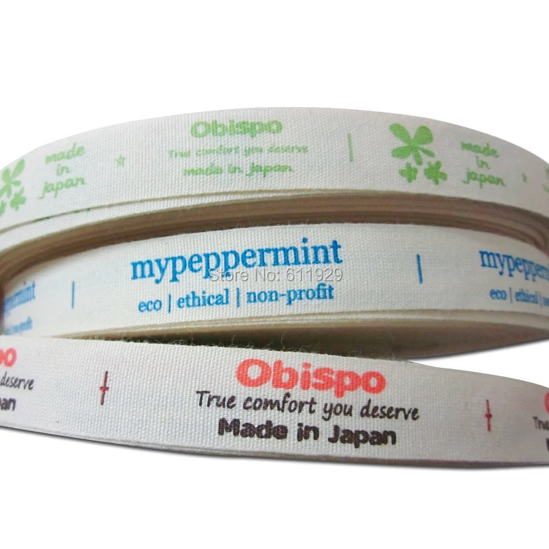 Бесплатная доставка пользовательская одежда печатная хлопковая лента/Одежда