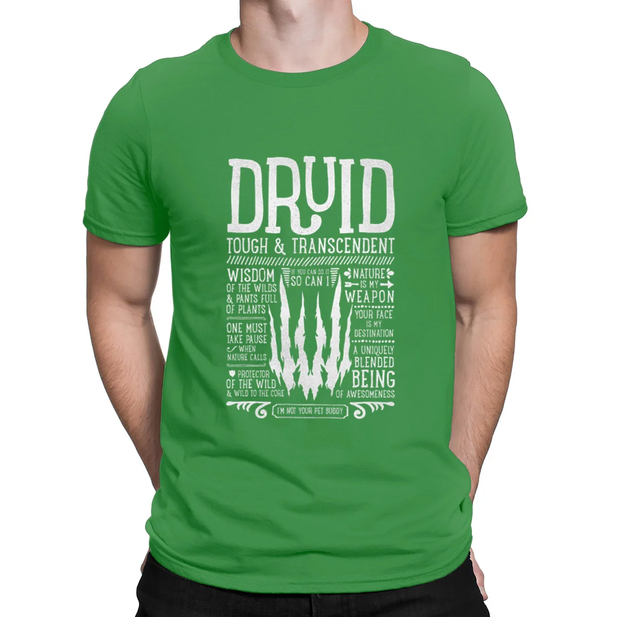 Новая футболка Creature весенне осенняя Wow Druid для мужчин базовая приталенная Мужская