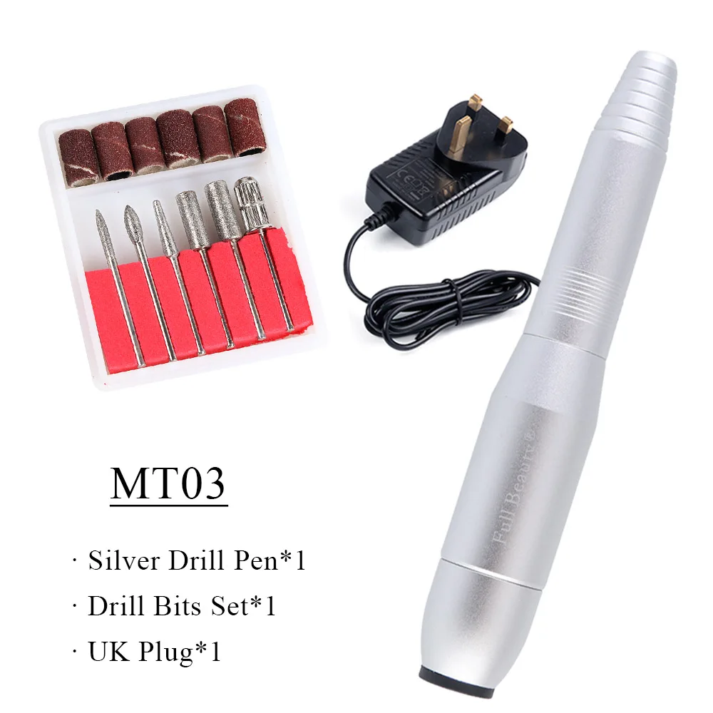 UK-MT03-OR Drill Box 20000 ОБ/мин Электрическая дрель для ногтей, Машинка для удаления гель-лака, маникюрные сверла, набор для чистки кутикулы, инструменты для дизайна ногтей, LAMT01-03 - Цвет: UK-MT03-OR Drill Box