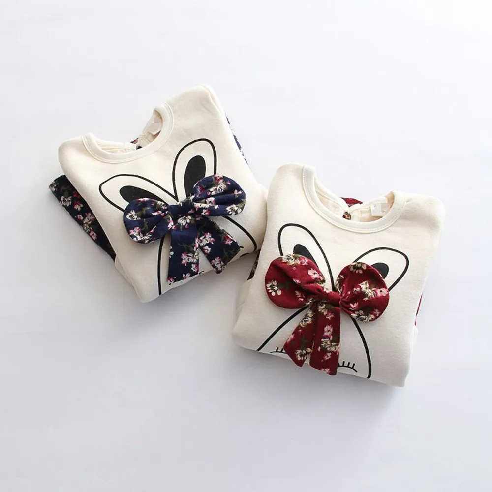 Детское праздничное платье принцессы с мультяшным Кроликом цветочным принтом