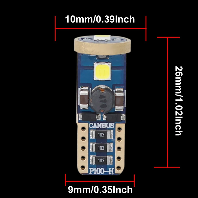 Светодиодная лампа Canbus T10 W5W без ошибок 3030 SMD 3 168 194 светодиодный для автомобилей
