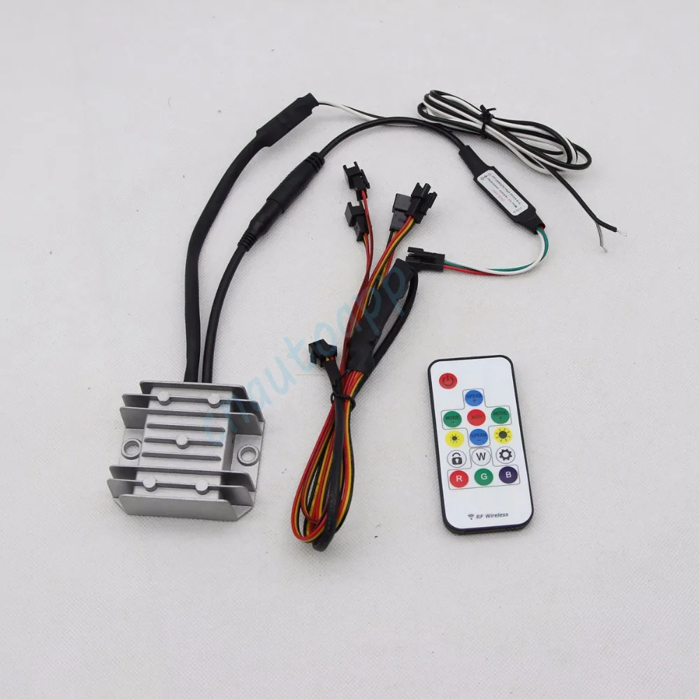 RGBW ангельские глаза вращающиеся огни ДХО светодиодная лампа многоцветное