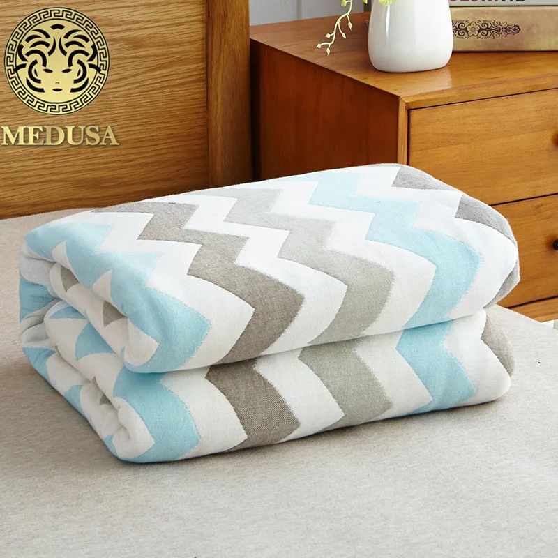 Медуза 100% хлопок сатин шеврон Аква стеганые покрывала полный двойной размер 1 шт