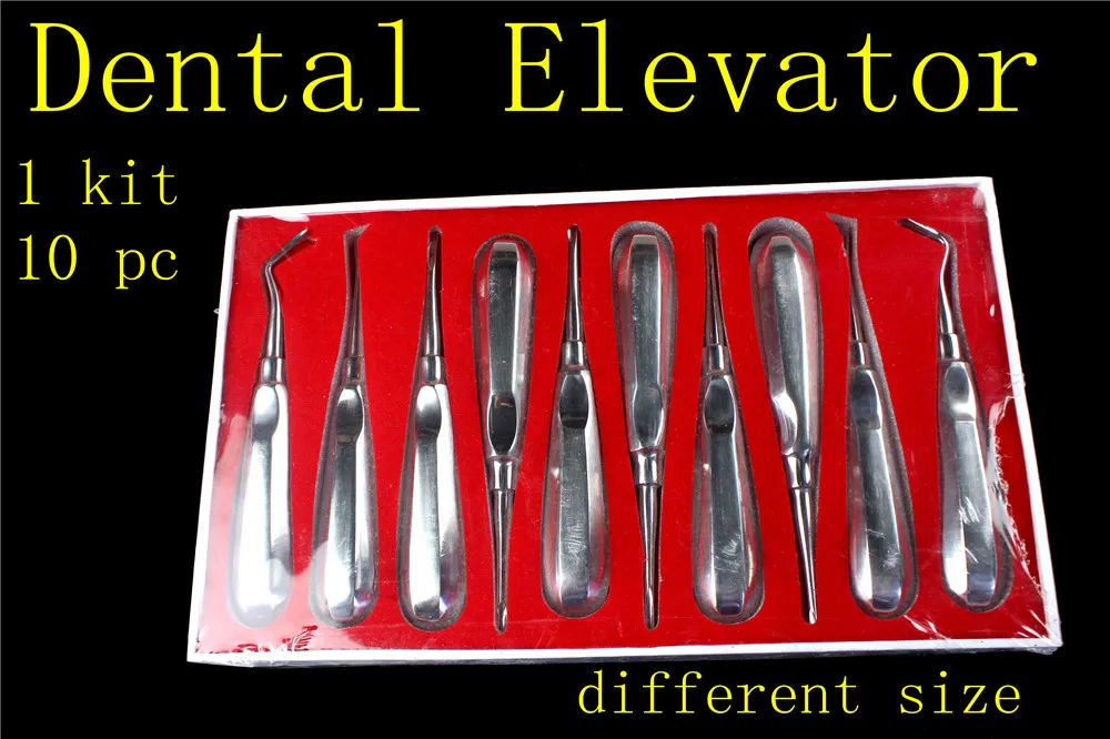 10 pcs medical Oral dental lab dentistry dentist dental detista equipment for teeth whitening clareador curved ROOT ELEVATOR