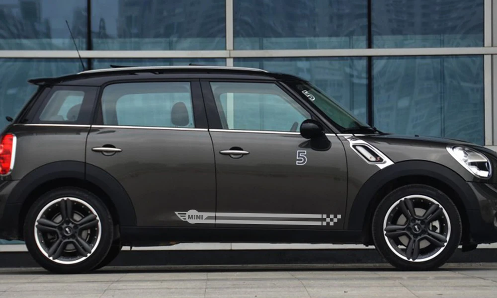 Автомобильная дверь боковой юбки тела полоска на талии Наклейка для MINI Cooper One S JCW R50 R55 R56 R57 F54 F55 F60 земляк аксессуары