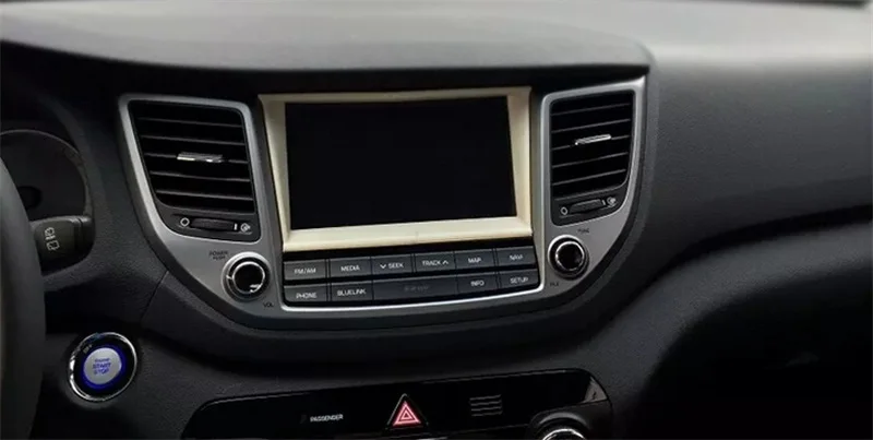 Для Hyundai Tucson 2015 2019 ABS Хромированная светодиодная Центральная Навигация экран